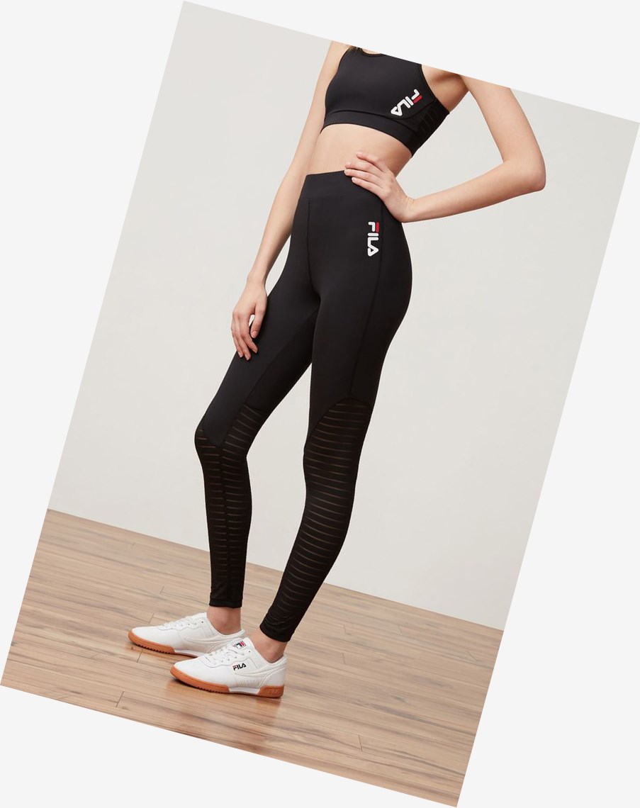Fila Soni Burnout High Rise Legging Negras | 91JQIOAZD