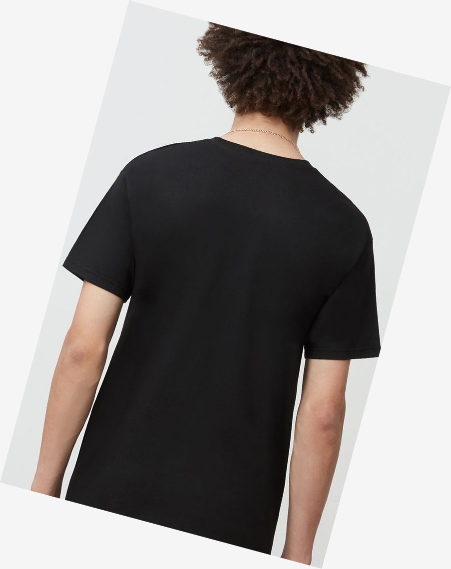 Fila Stacked Tee Shirt Blk/Wht/Fred | 05NVOCJXP