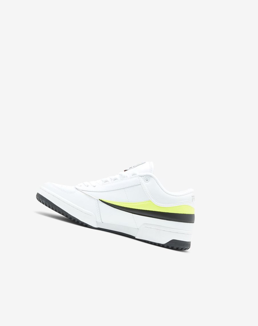 Fila T-1 Mid Tenis Shoes Blancas Amarillo Negras | 02JLVBEOY