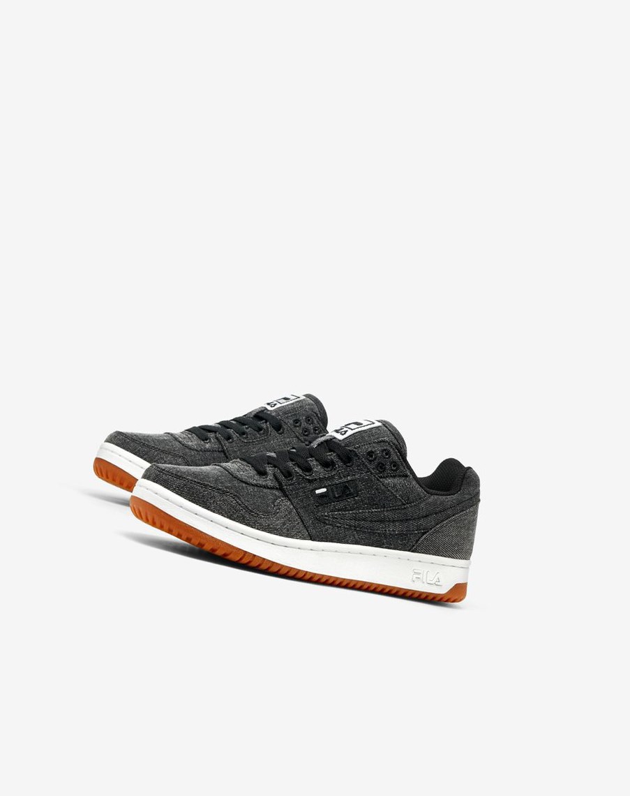 Fila T-2 Denim Tenis Shoes Negras Blancas | 21MITVAUW