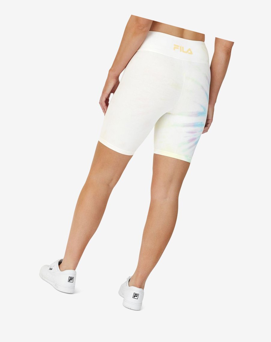 Fila Taima Tie Dye Bike Corta Creme | 42VMXRAZL