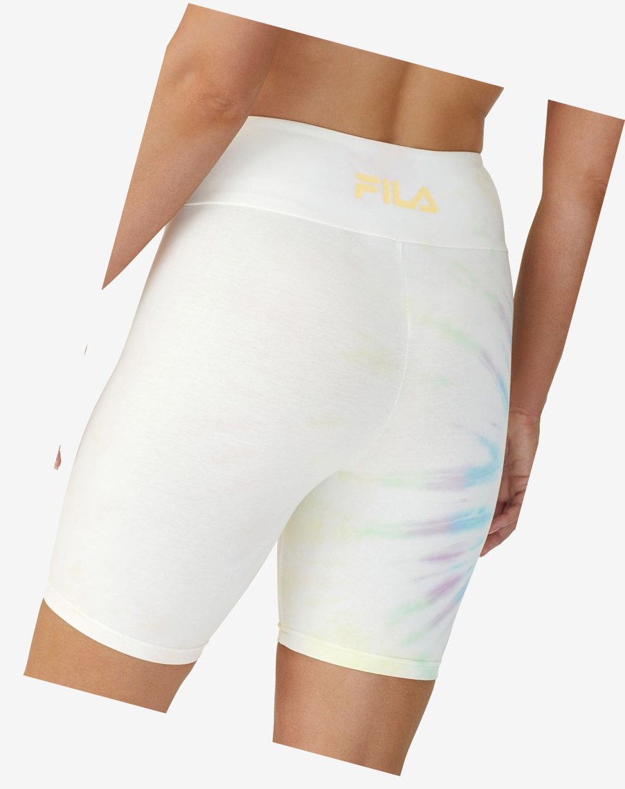 Fila Taima Tie Dye Bike Corta Creme | 42VMXRAZL