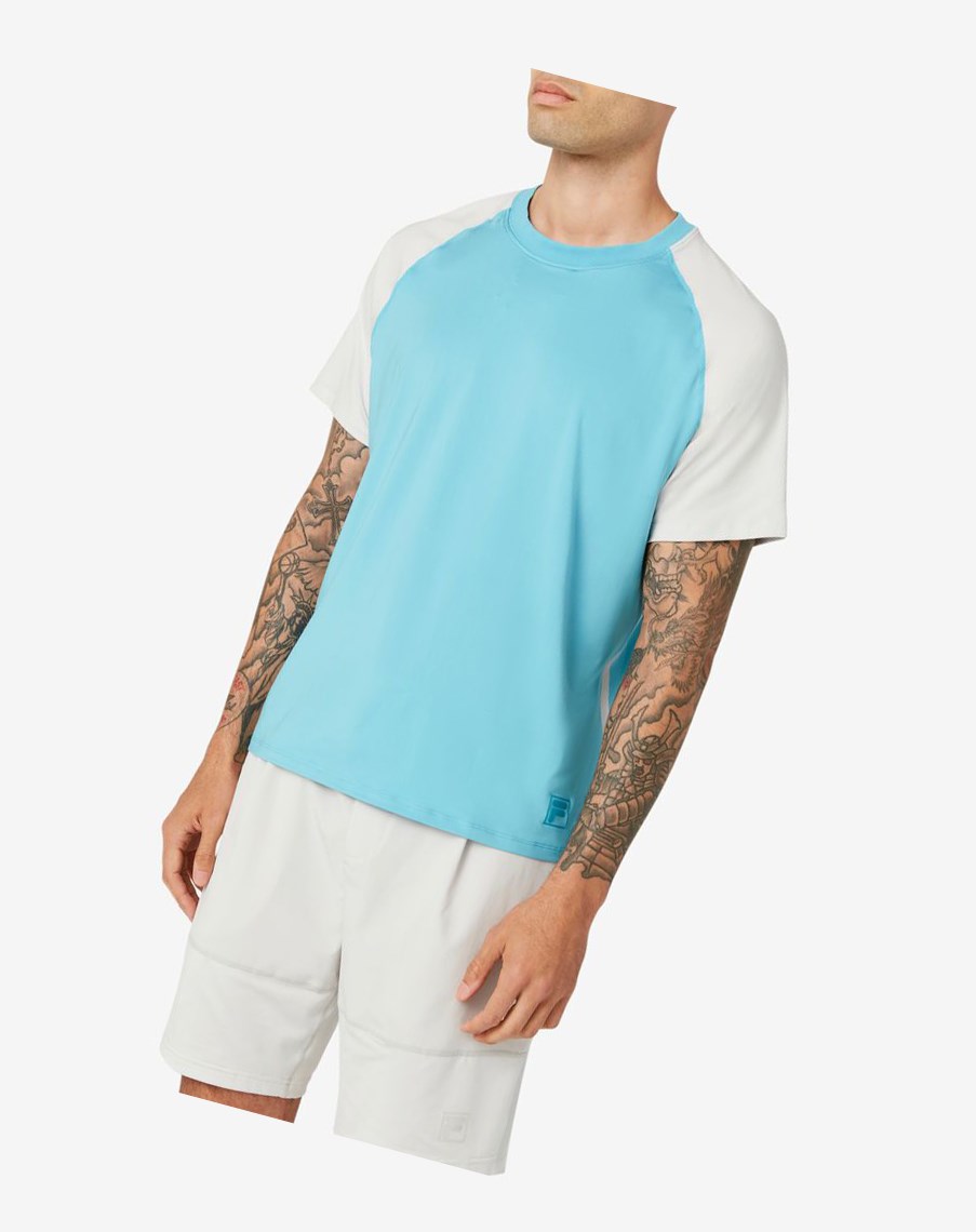 Fila Tie Breaker Color Blocked Crew Azules | 70RNMKBSW