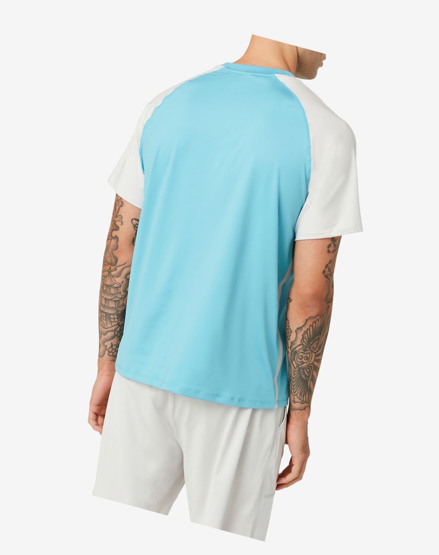 Fila Tie Breaker Color Blocked Crew Azules | 70RNMKBSW