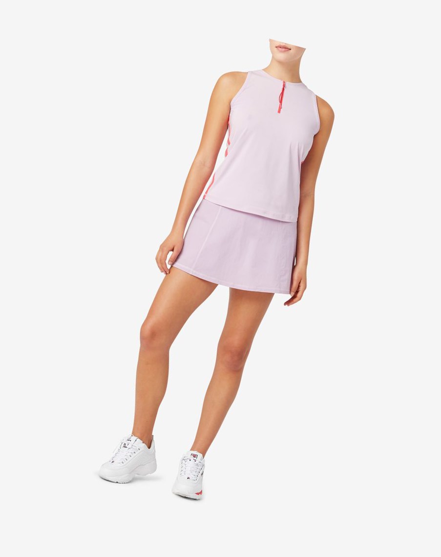 Fila Tie Breaker Front-zip Full Coverage Tank Lavanda Rojas | 57IHNGQLY
