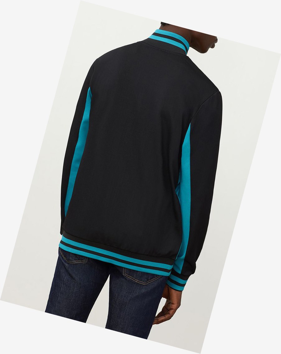 Fila Tiebreaker Pista Jacket Bbay/Blk/Grpj | 65QZWBKFU