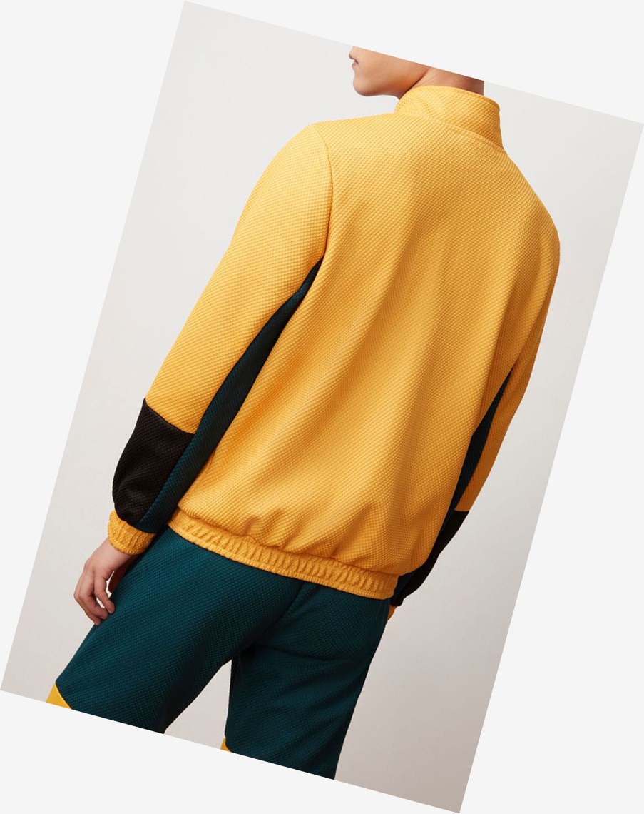 Fila Tiger Mesh 1/4 Zip Atdp/Citr/Blk | 01MHFNPYC