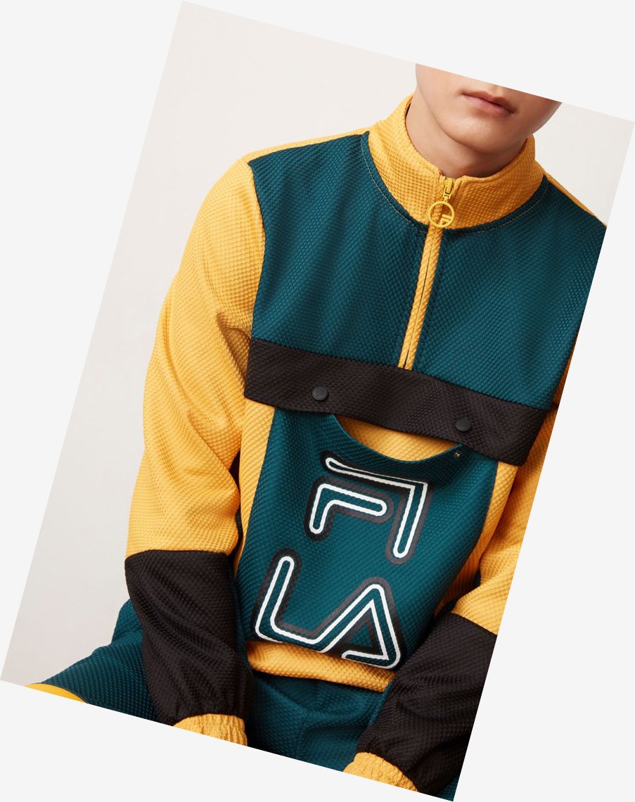 Fila Tiger Mesh 1/4 Zip Atdp/Citr/Blk | 17HTPZJYN