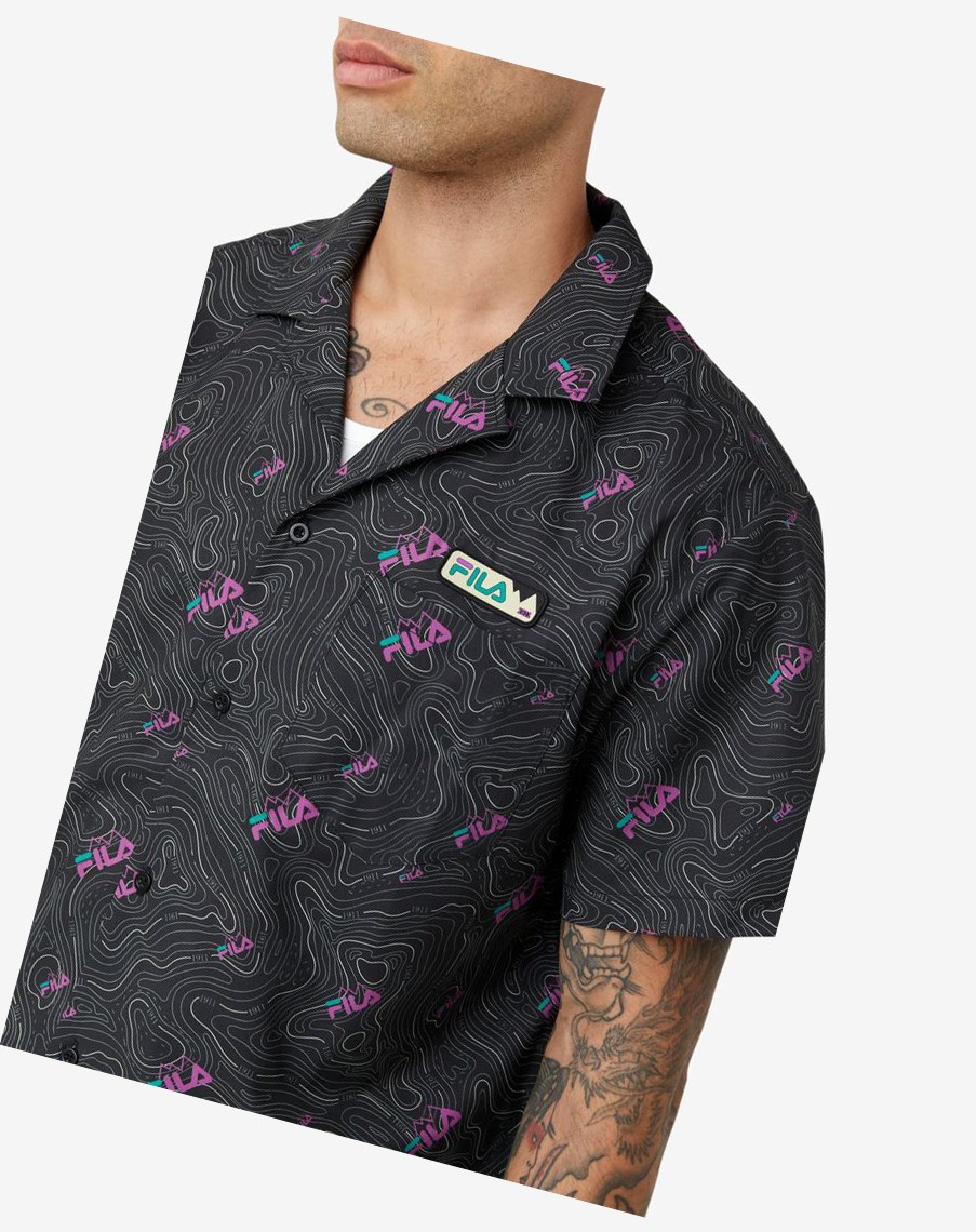Fila Topo Caban Shirt Negras Negras | 76GBNSQYR