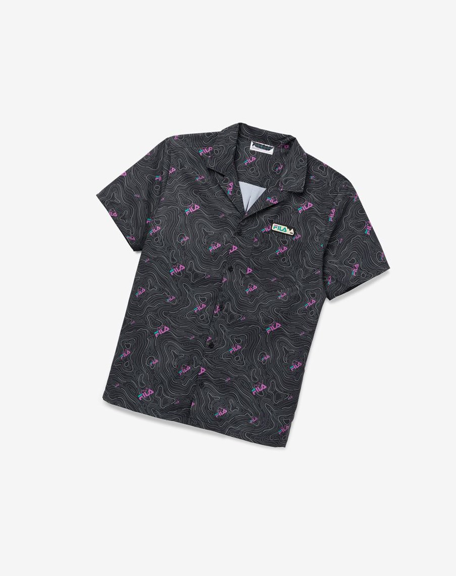Fila Topo Caban Shirt Negras Negras | 76GBNSQYR
