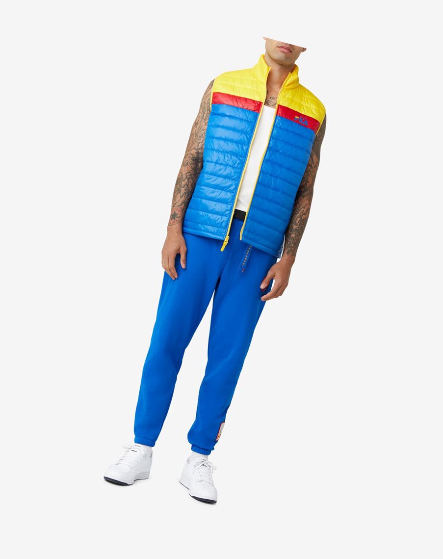 Fila Tri Vest Azules Limón Rojas | 78XOSRLPQ