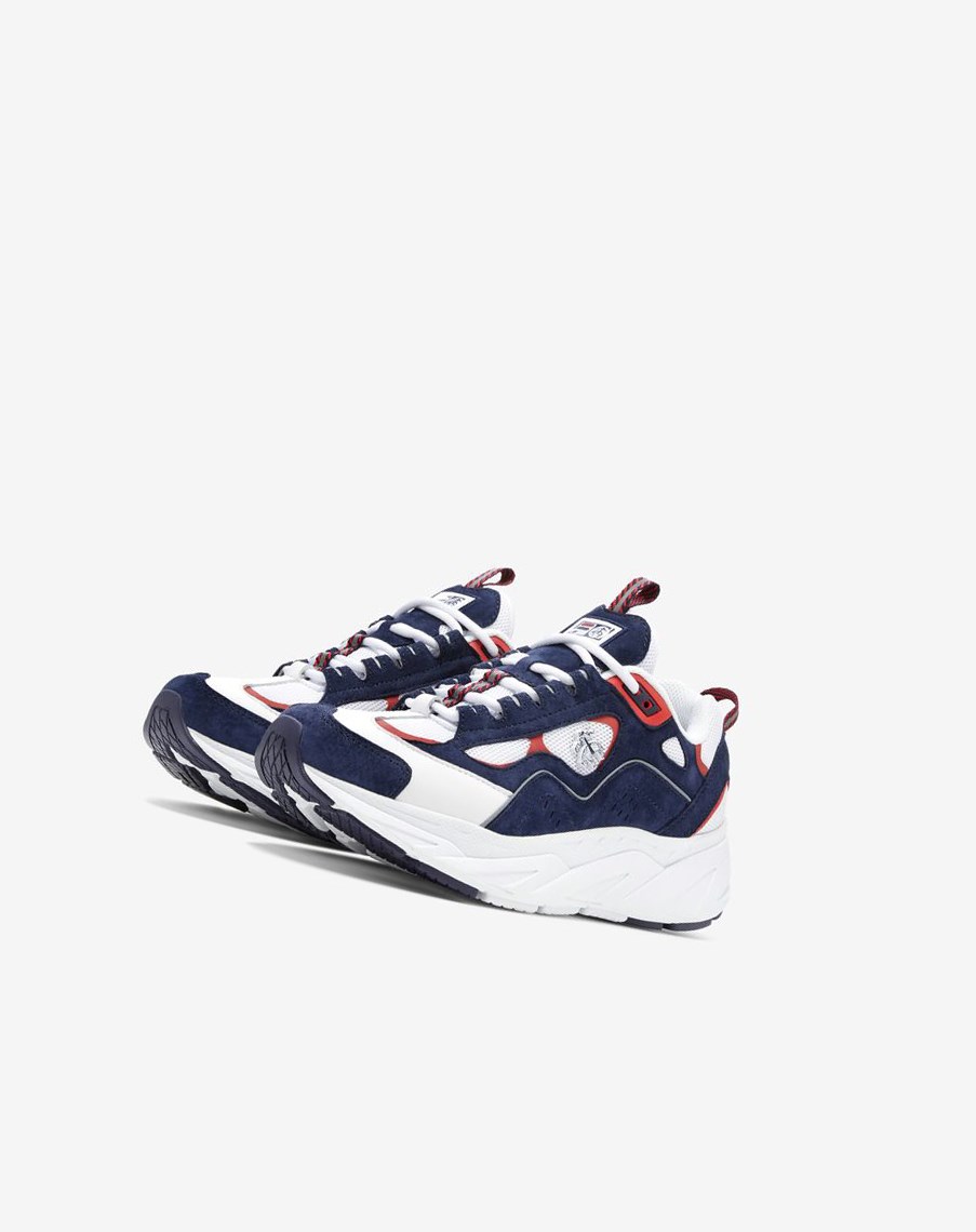 Fila Trigate X Brooks Brothers Fornido Sneakers Blancas Azul Marino Rojas | 21BOQAGWR