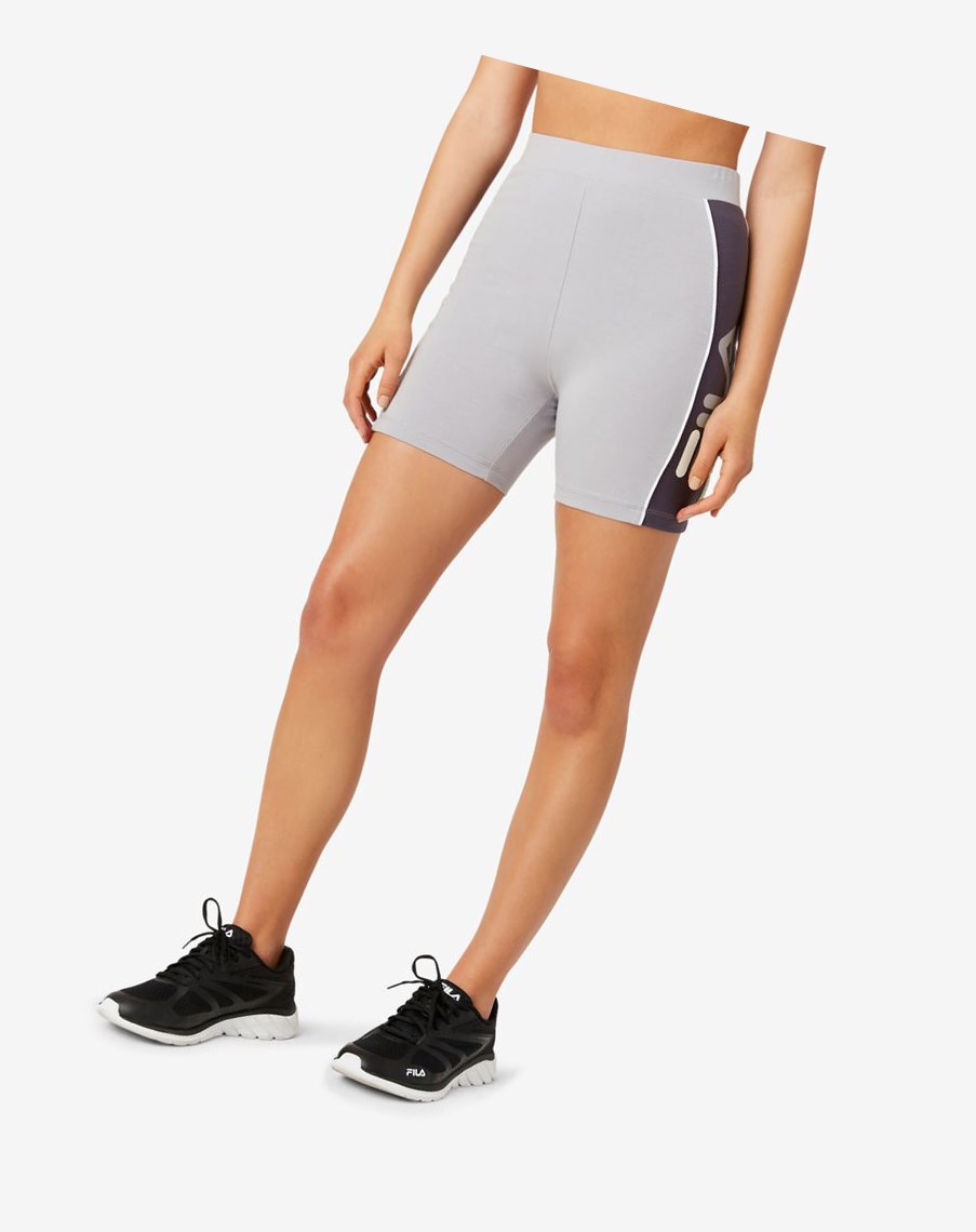 Fila Trina Bike Corta Plateadas Blancas | 18AHWTFBE