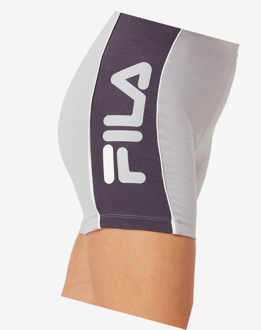 Fila Trina Bike Corta Plateadas Blancas | 49NAWMBPS