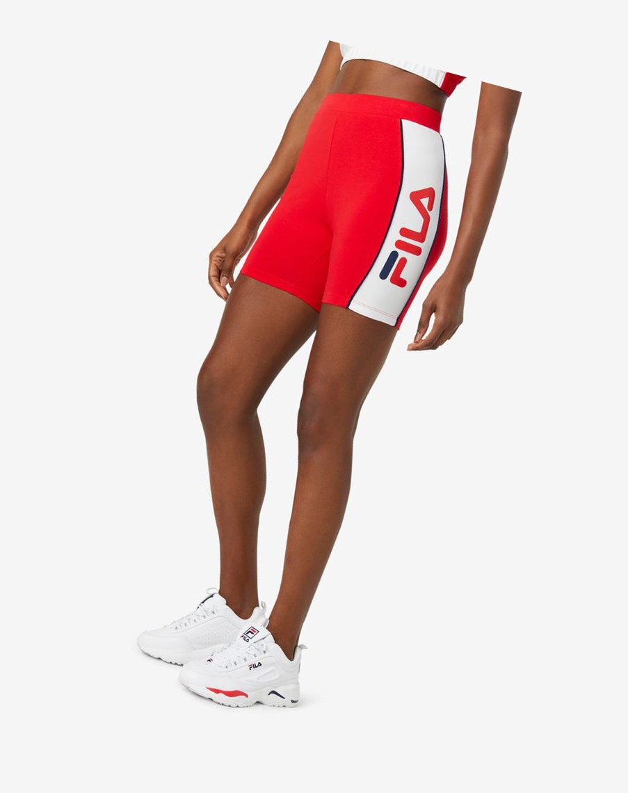 Fila Trina Bike Corta Rojas Blancas | 09FEJATGH