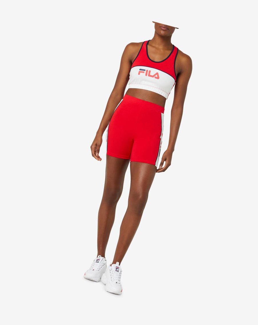 Fila Trina Bike Corta Rojas Blancas | 09FEJATGH