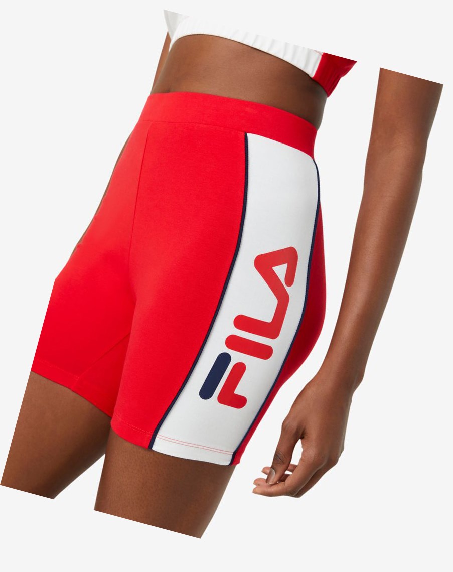 Fila Trina Bike Corta Rojas Blancas | 87HMAPBQD