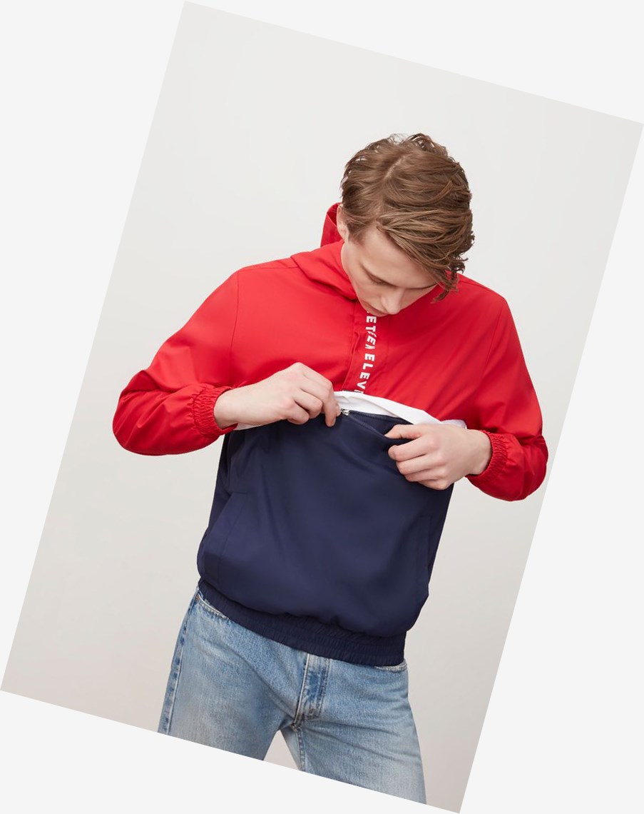 Fila Tucker 1/2 Zip Jacket Cred/Peac/Wht | 07JLGMWYZ