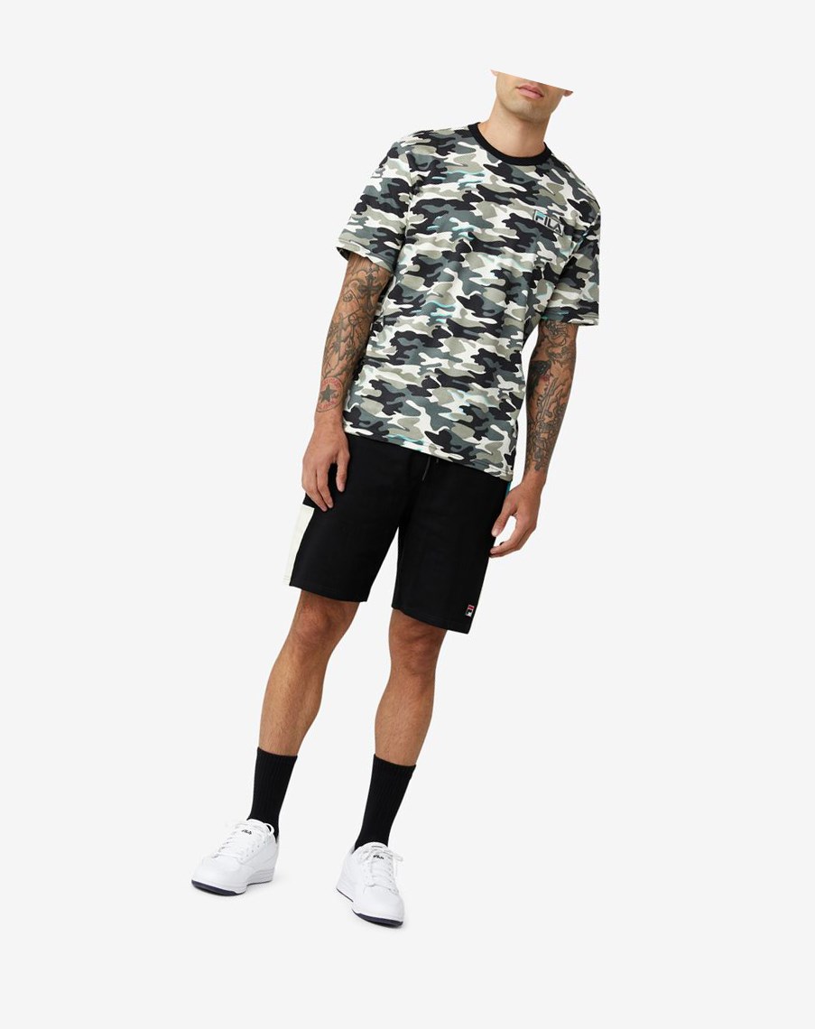 Fila Valentine Camo Tee Negras | 43JCHYZAK