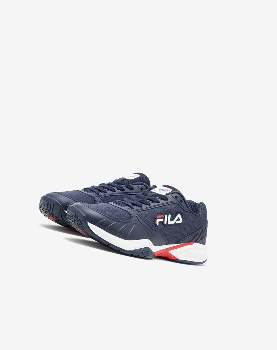 Fila Volley Zone Tenis Shoes Azul Marino Rojas Blancas | 59HZFMTEI
