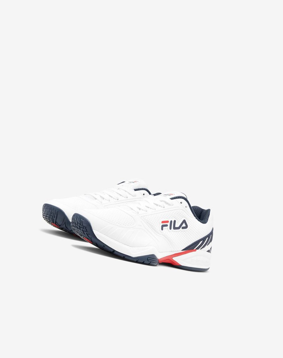 Fila Volley Zone Tenis Shoes Blancas Azul Marino Rojas | 28FJXPBGA