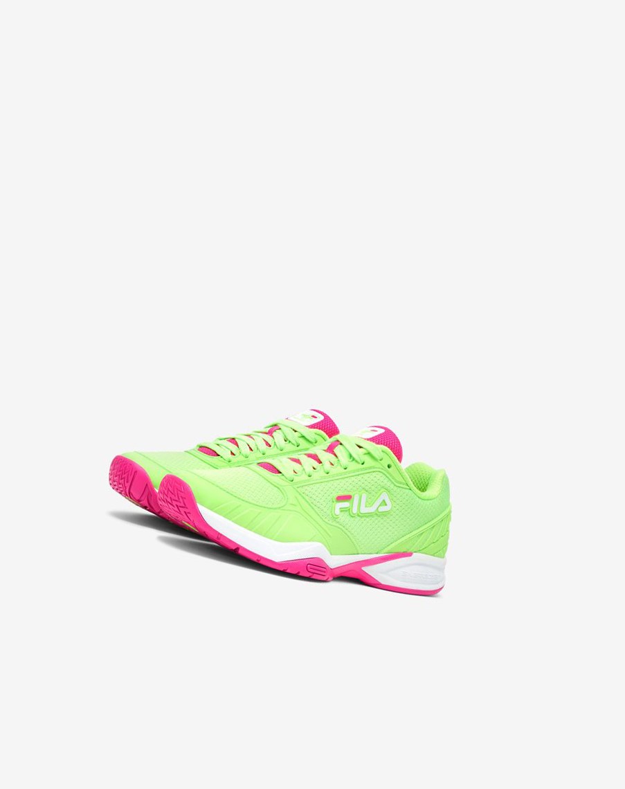 Fila Women’S Volley Zone Tenis Shoes Verde Blancas Rosas | 82ZAFIWUB