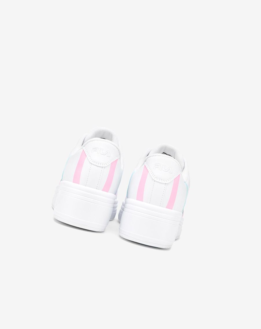 Fila Wx-100 Stripe Sneakers Blancas Azules | 28ZGNBMCL