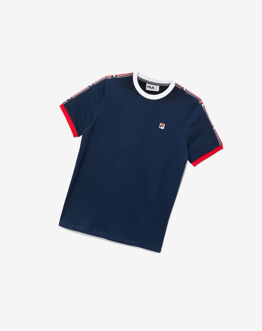 Fila Zale Tee Rojas Blancas | 21IOLSTNF